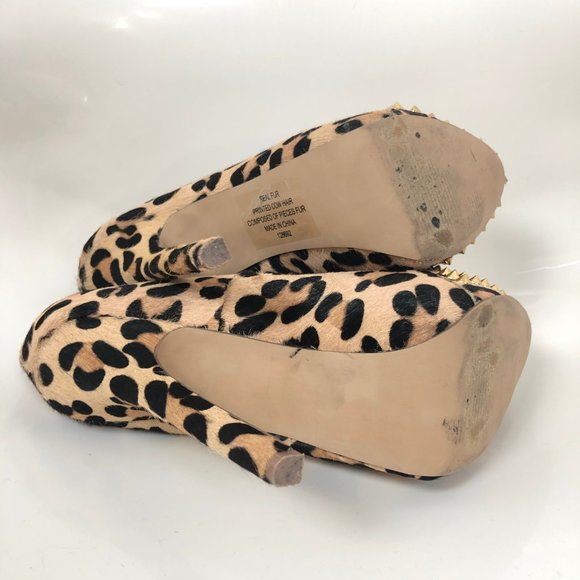 Steve Madden Cheetah Cow Hair Platform Heels - Picture 7 of 8